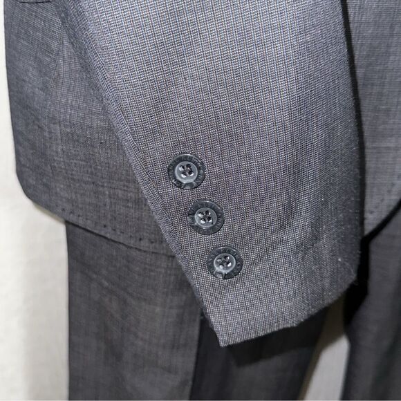 Anne Klein 4P Gray Wool Blend Proffesional Blazer Pant Suit - Picture 8 of 16